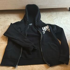 LANA DEL REY black zip up hoodie from Coachella